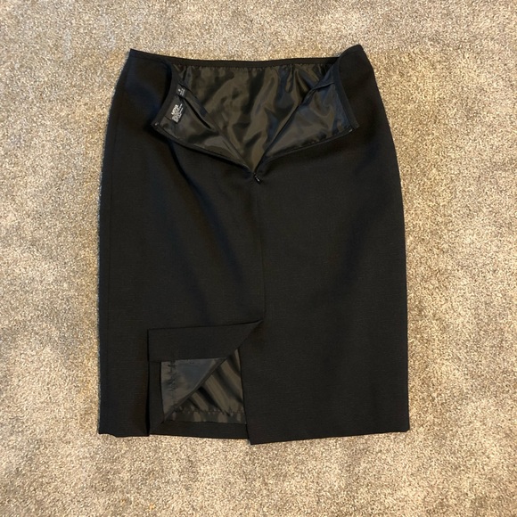 Kasper Pencil Straight Skirt Size 8 Official Classic Black - Picture 6 of 8